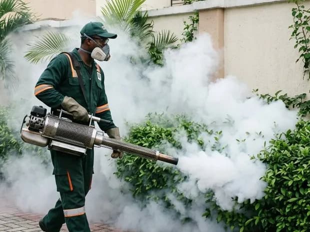 Thermal fogging machine releasing mist